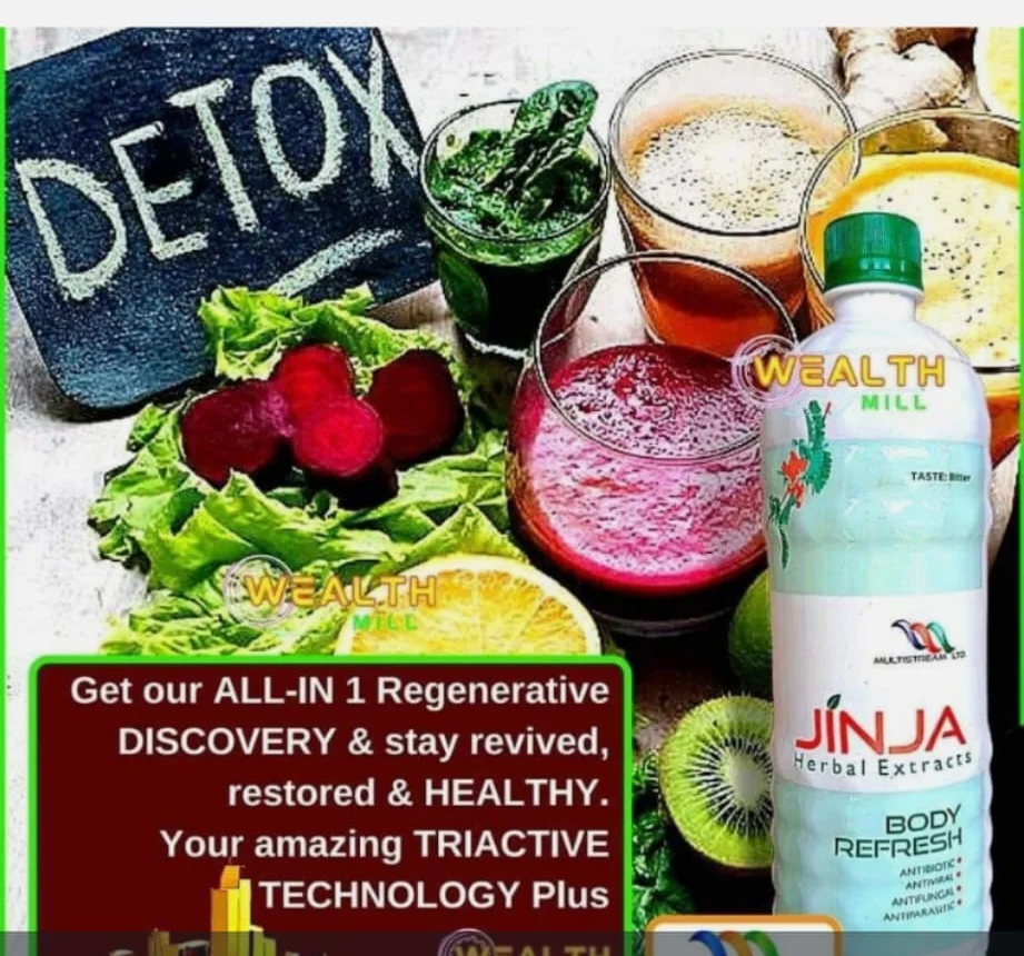 Jinja Herbal Extract Body Refresh — detox juices, fresh beetroot and the bottle