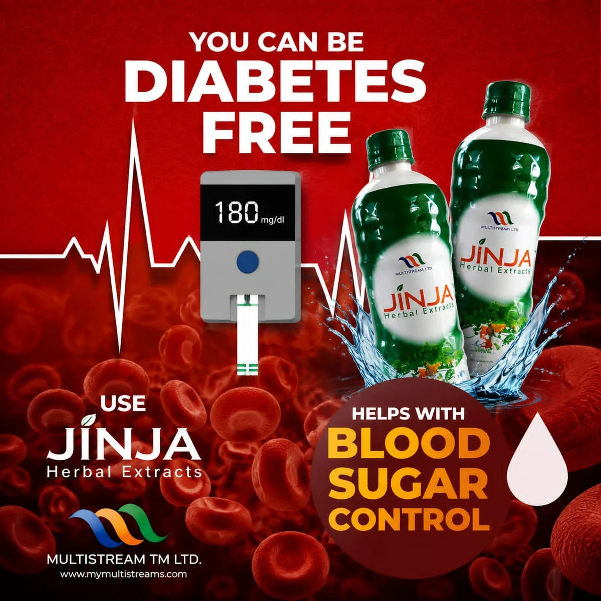 Jinja Herbal Extract poster — helps with blood sugar control